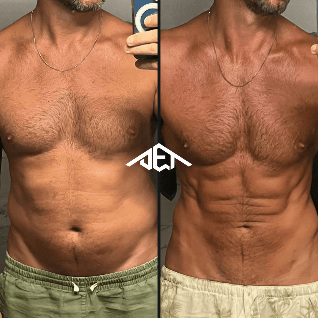 JET Body client before-and-after transformation