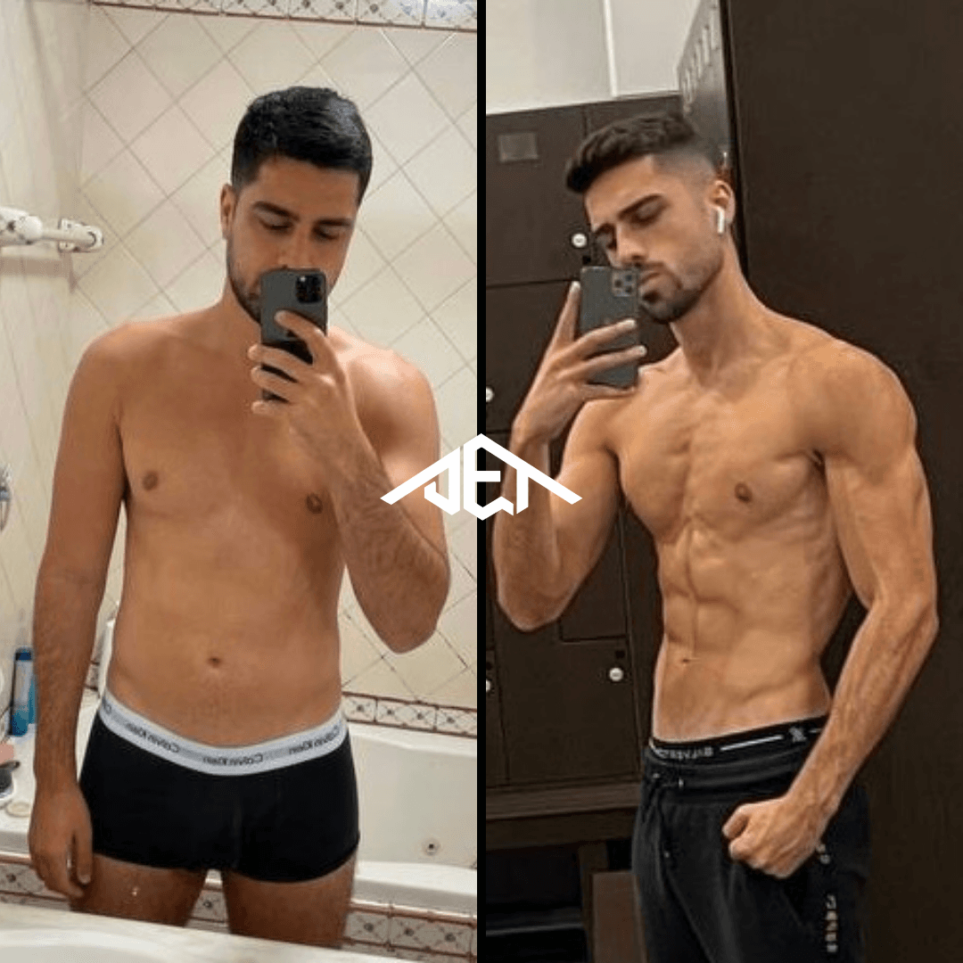 JET Body client before-and-after transformation