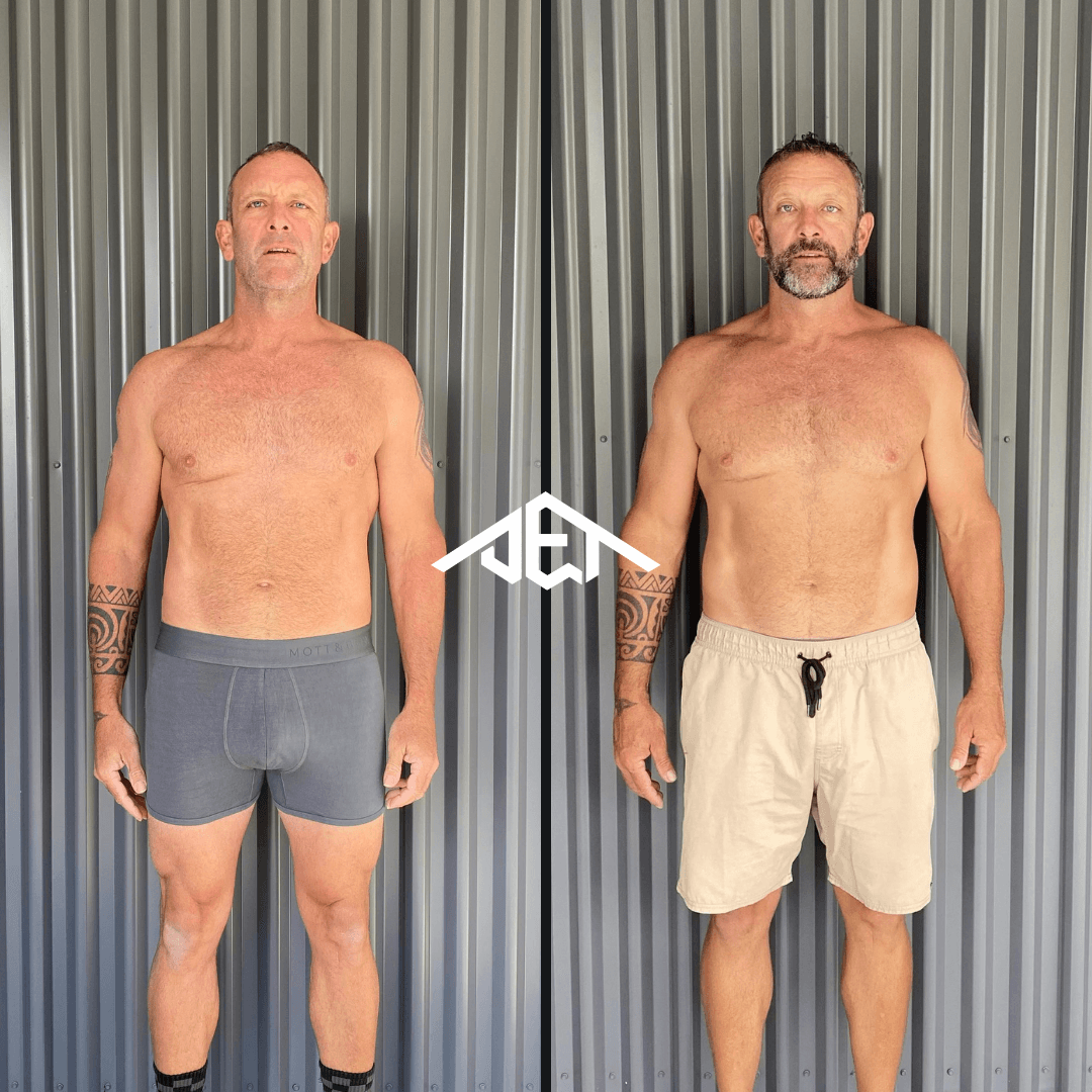 JET Body client before-and-after transformation
